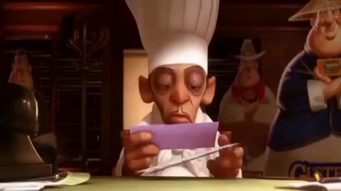 Ratatouille chef reading something very bad